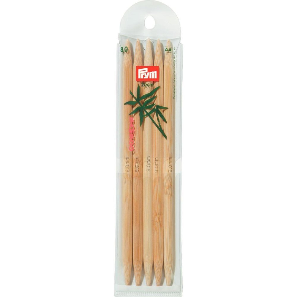 Prym 221219 Double-Pointed Knitting Needles, 20 cm, 8.00 mm