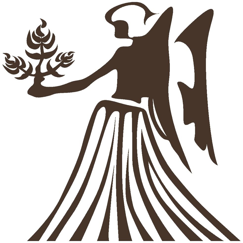 Samunshi Virgo Zodiac Wall Decal, 48 x 60 cm, Brown
