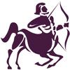 Samunshi Sagittarius Zodiac Wall Decal, 30 x 28 cm, Aubergine view 1