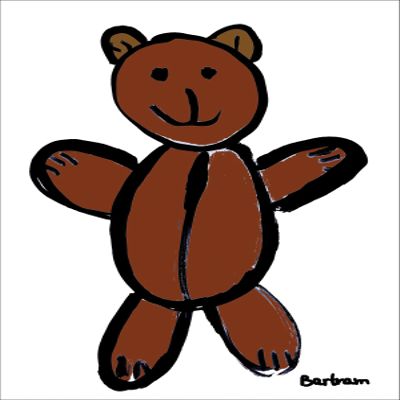 Illustrated Teddy Bear Folding Card with Gift Insert and Envelope