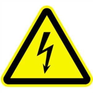 Warning Sign: Hazardous Electrical Voltage, 30 cm, Self-Adhesive Aluminum