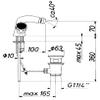 Bruse 3199F Two-Handle Single-Hole Bidet Faucet with Complete Drain Set view 2