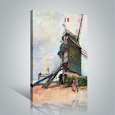1art1 Vincent van Gogh The Mill at La Galette I, 1886 Poster on Stretched Canvas, 50 x 40 cm