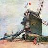 1art1 Vincent van Gogh The Mill at La Galette I, 1886 Poster on Stretched Canvas, 50 x 40 cm view 3