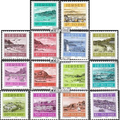 Prophila Collection GB – Jersey P33–P46 Complete Issue, Mint Never Hinged, 1982 Ports of Jersey