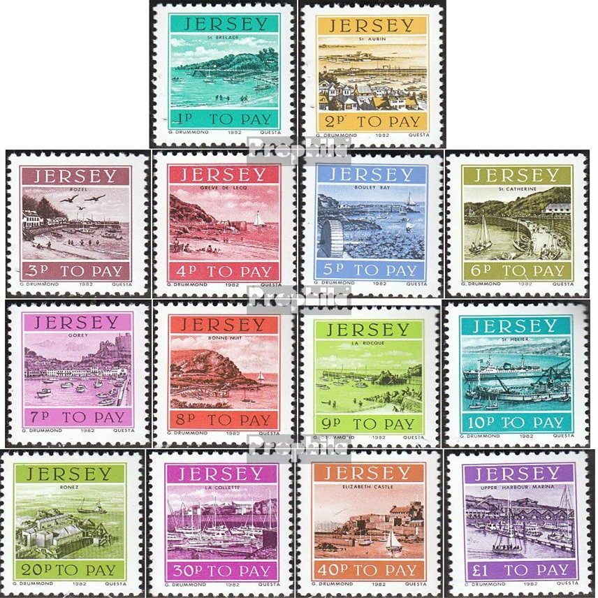 Prophila Collection GB – Jersey P33–P46 Complete Issue, Mint Never Hinged, 1982 Ports of Jersey