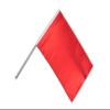 Flaggenfritze Large Solid Red Pole Flag, Swing Flag, 60 x 90 cm view 1