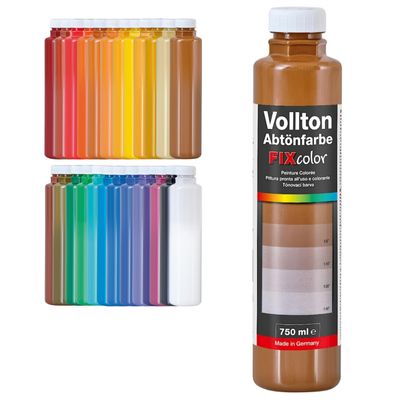 PUFAS decotric FIXcolor Tinting Paint, Cigar Brown – 750 ml | Emulsion Paint for Decorative Coatings and Water-Based Materials | High Color Strength & Coverage
