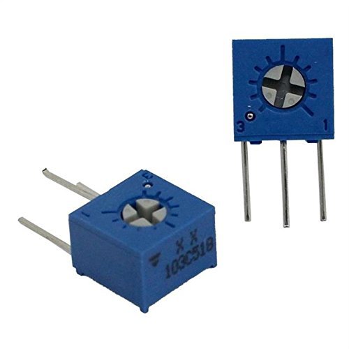 10x 1/4" Vertical Cement Trimmer, 10 kΩ, 10%, 0.5 W, Vishay T73XX103KT20