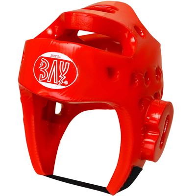 BAY KLS Headguard for Combat Sports, Kickboxing, Taekwondo, Taek Kwon Do, TKD, Red, Size L