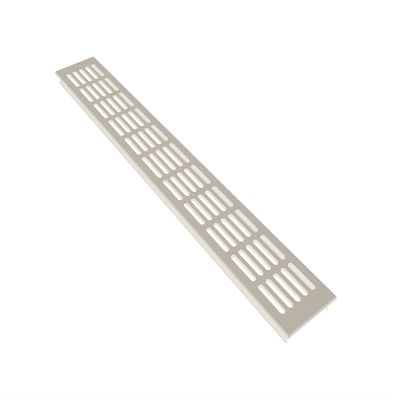 White-Coated Aluminum Ventilation Grille 80 x 500 mm