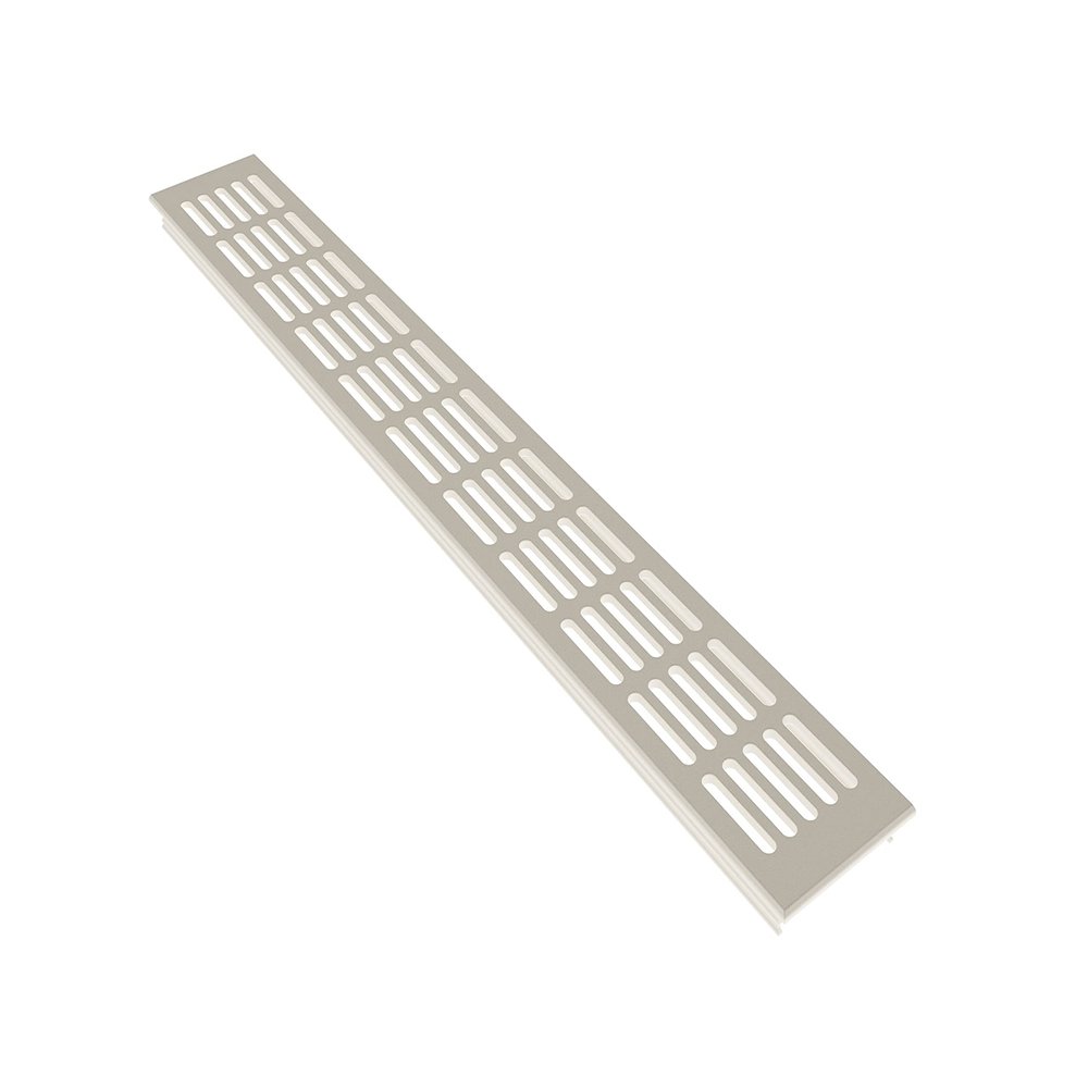 White-Coated Aluminum Ventilation Grille 80 x 500 mm