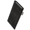 fitBAG Classic Black Phone Pouch for BlackBerry Bold 9700 Onyx, Original Alcantara view 1