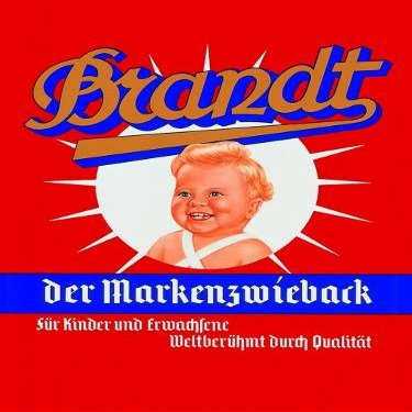 Unknown Brandt Brand Baby Rusk Tin Magnet, Flat, 6 x 8 cm, VM101