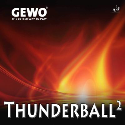 GEWO Thunderball Table Tennis Rubber, Red, 1.8 mm