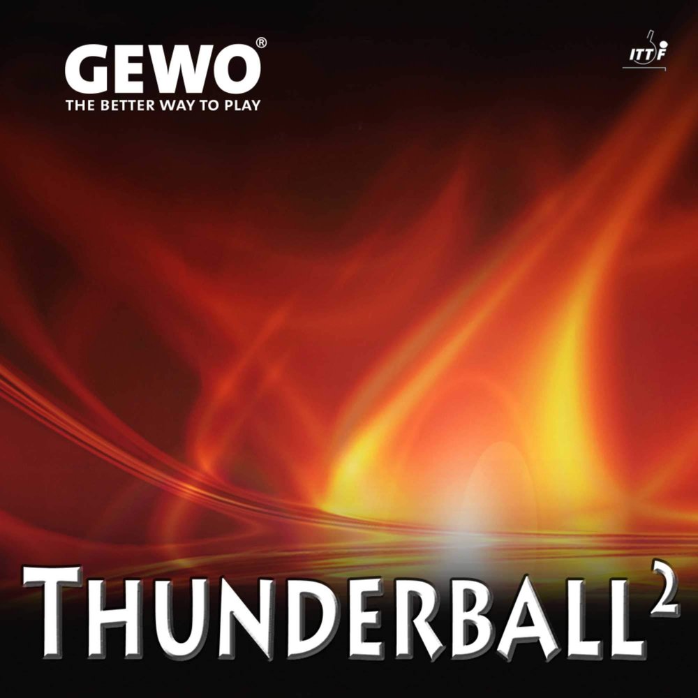 GEWO Thunderball Table Tennis Rubber, Red, 1.8 mm