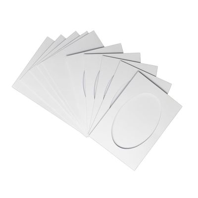 Oval Aperture A6 Cards, White (5-Pack)