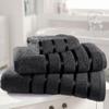 Luxury Gray 100% Egyptian Cotton Bath Sheet, 600 g/m², Satin Stripe view 1