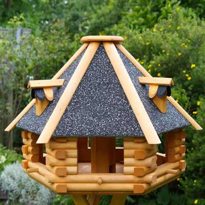 XXL Luxury Bird Feeder 70 x 45 cm No. 13s with Textured-Plaster Roof