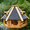 XXL Luxury Bird Feeder 70 x 45 cm No. 13s with Textured-Plaster Roof view 1