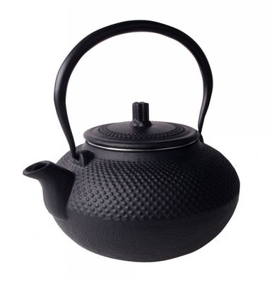 HiT Cast-Iron Teapot 1.5 L, Asian Japanese Style, Black