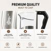 Bialetti Preziosa French Press, Stainless Steel and Borosilicate Glass, Dishwasher-Safe, 1 L, 8 Cups, Silver view 3