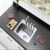 Kingston Brass Gourmetier GKTS2522 22-Gauge 4-Hole Self-Rimming Single-Bowl Stainless Steel Kitchen Sink, Brushed Stainless Steel view 2