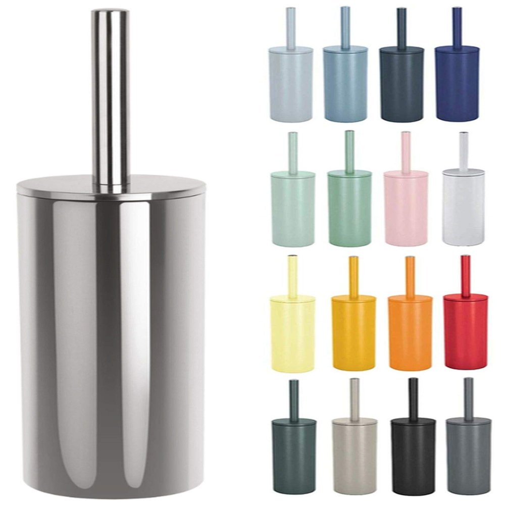 Spirella NYO Toilet Brush with Hygienic Stainless Steel Holder, Silver