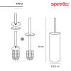Spirella NYO Toilet Brush with Hygienic Stainless Steel Holder, Silver view 3