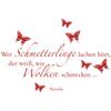 WANDKINGS Wall Decal “Those Who Hear Butterflies Laughing Know How Clouds Taste” (Novalis), 100 x 68 cm, Dark Red view 3