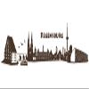 Samunshi Regensburg Skyline Wall Decal 70 x 14.4 cm, Brown view 1