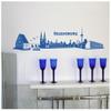 Samunshi Regensburg Skyline Wall Decal 70 x 14.4 cm, Brown view 2