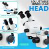 3.5X–90X Stereo Zoom Microscope with Boom Stand and 80-LED Light view 3