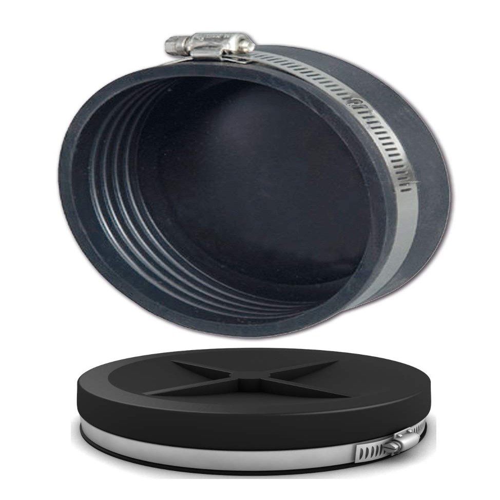 AquaForte PVC Elastomer Flexible End Cap 50 mm, Clamping Range 50–44 mm