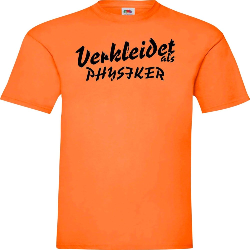ShirtInStyle T-Shirt Carnival Physicist Costume, Best Costume, Orange, Size S