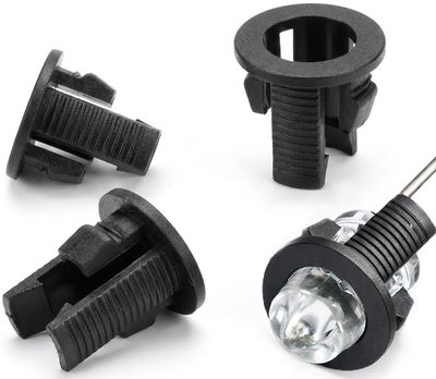 Lumetheus 100-Pack 5 mm Black Plastic LED Mounting Clips