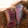 Battle-Merchant Celtic Leather Bracers, Brown, Pair view 3