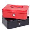 Rapesco SB0008R1 Metal Cash Box with Lock, 8", Red view 3