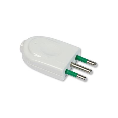 2P + T 10 A Plug, White