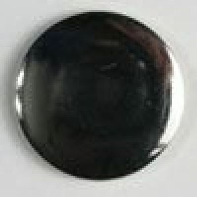 All-metal button, 18 mm, silver, 1 piece