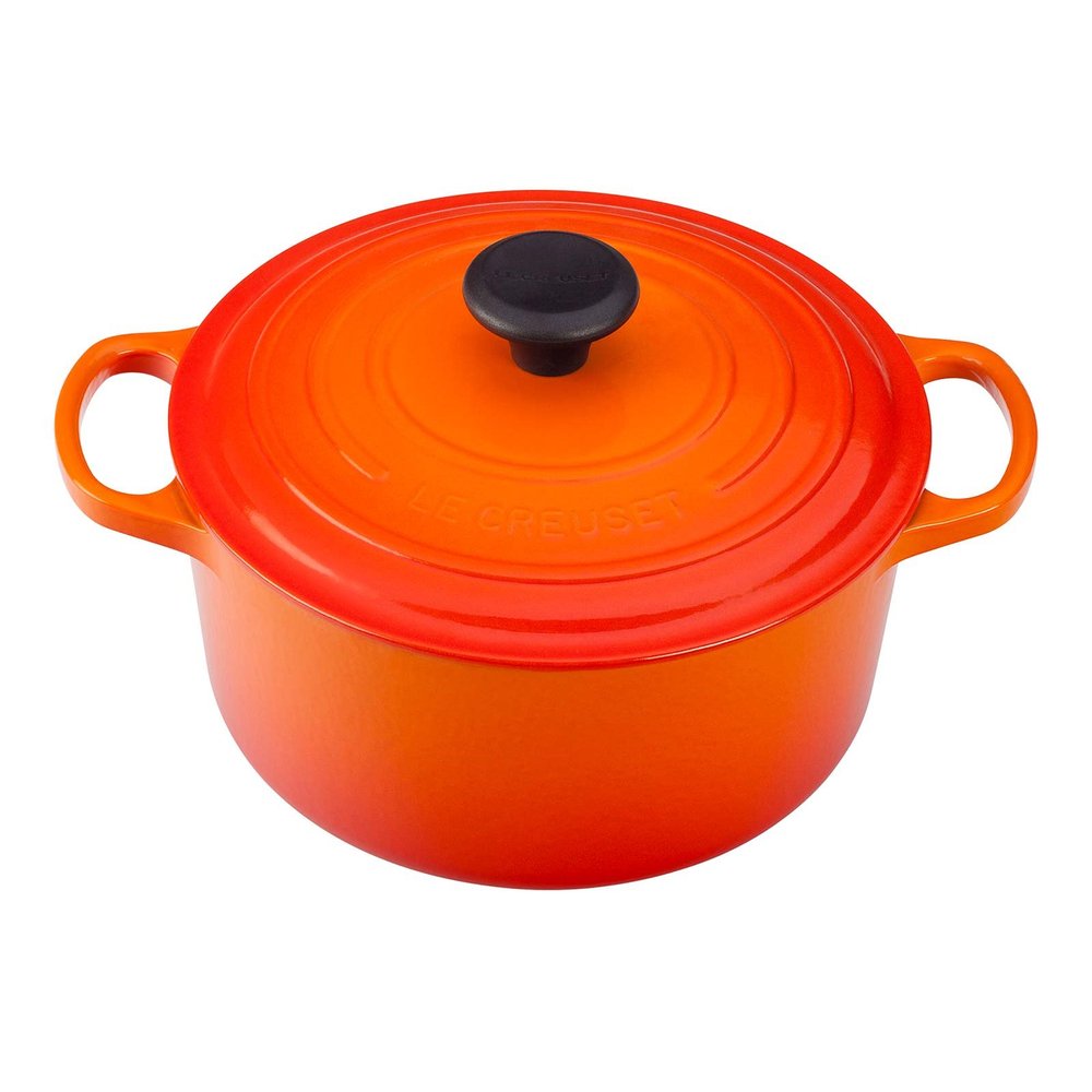 Le Creuset Signature Round Dutch Oven, Enameled Cast Iron, 4.5 qt, Flame