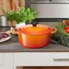 Le Creuset Signature Round Dutch Oven, Enameled Cast Iron, 4.5 qt, Flame view 3