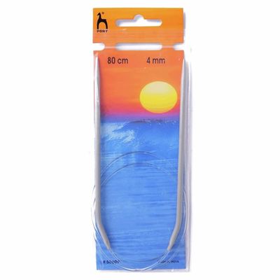 PONY P50671 Classic Circular Knitting Needle, Plastic, Multicolor, 8.0 x 5.3 x 24 cm, 1 Unit