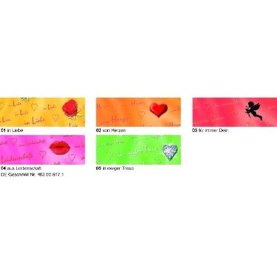 Transparent, 115 g, 50 × 61 cm, 5 Rolls – Amore in Liebe