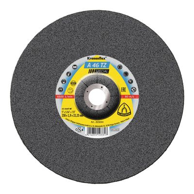 Klingspor 265044 A 46 TZ INOX SPECIAL Stainless Steel Cutting Wheel, 230 x 1.9 x 22.23 mm, H, Pack of 25