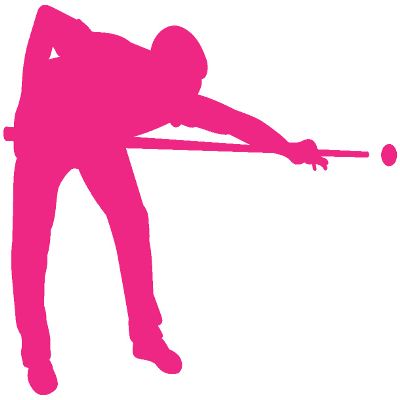 Samunshi Billiards Player Wall Decal, 20 x 13 cm, Pink