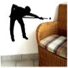 Samunshi Billiards Player Wall Decal, 20 x 13 cm, Pink view 2