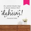 WANDKINGS Wall Decal “Oh, What Magic Lies in This Little Word: Home!” (Emmanuel Geibel), 50 x 30 cm, Pink view 1