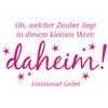 WANDKINGS Wall Decal “Oh, What Magic Lies in This Little Word: Home!” (Emmanuel Geibel), 50 x 30 cm, Pink view 3
