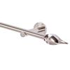 MDEKOR 16 mm Single-Track Curtain Rod, Stainless Steel Look, Metal, 120 view 1